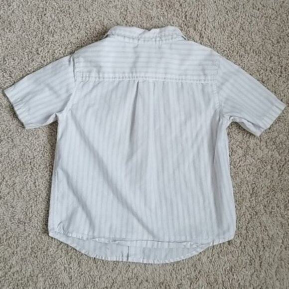 Faded Glory Black & White Striped Short Sleeve Button Down Shirts Boys XS - Picture 6 of 7